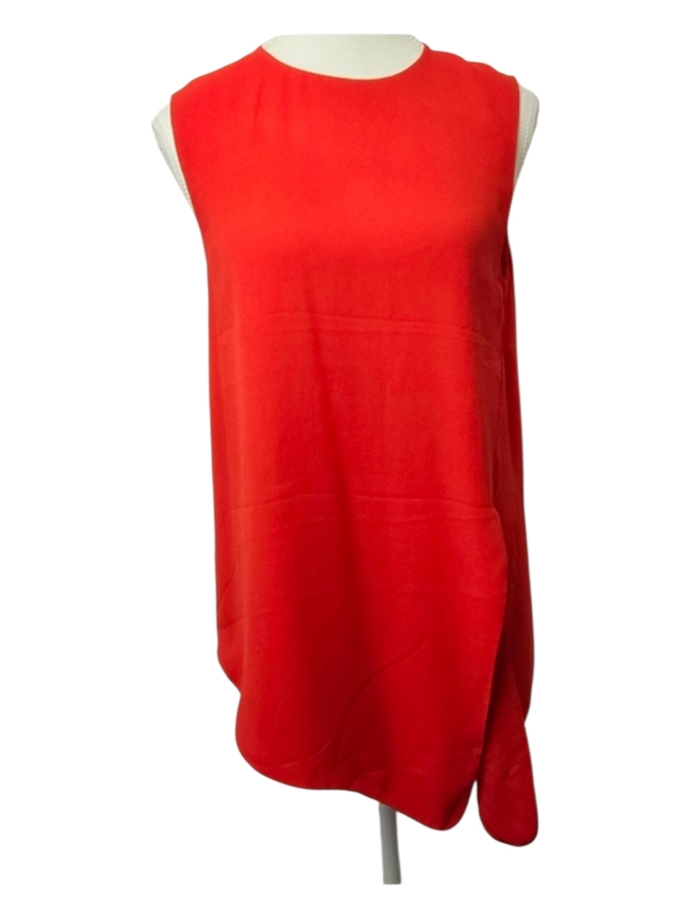 Aritzia Babaton Red Asymmetric Sleeveless Top Size S Minimalist Statement